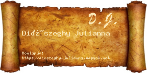 Diószeghy Julianna névjegykártya